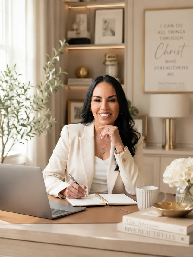 Sandra David at her desk
